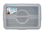 Leknes Portatarta Rectangular Gris con Asa 43 x 29.5 x 19.5 cm (Set de 12)