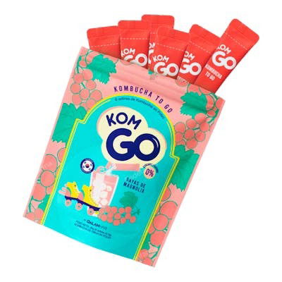 KOMGO Kombucha To Go Sabor Bayas De Magnolia - 6 Sticks Sobres