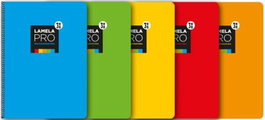 LAMELA Pack de 5 Cuadernos Espiral Folio 100 Hojas 90g Cuadrovía 3mm Surtidos