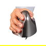 Evoluent BakkerElkhuizen4 Ratón Vertical Ergonómico Derecho, Láser, 2600 DPI, 6 Botones Programables, Negro/Gris/Plata