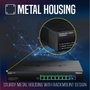 TRENDnet TPE-BG5091 Switch de 9 Puertos 2.5G con 1 Ranura SFP+ 10G y PoE++ 480W