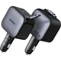 Ugreen Cargador de Coche 145W con Cable USB-C Retráctil y 4 Puertos