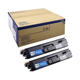 Brother TN-900CTWIN Pack de 2 Tóner Cian