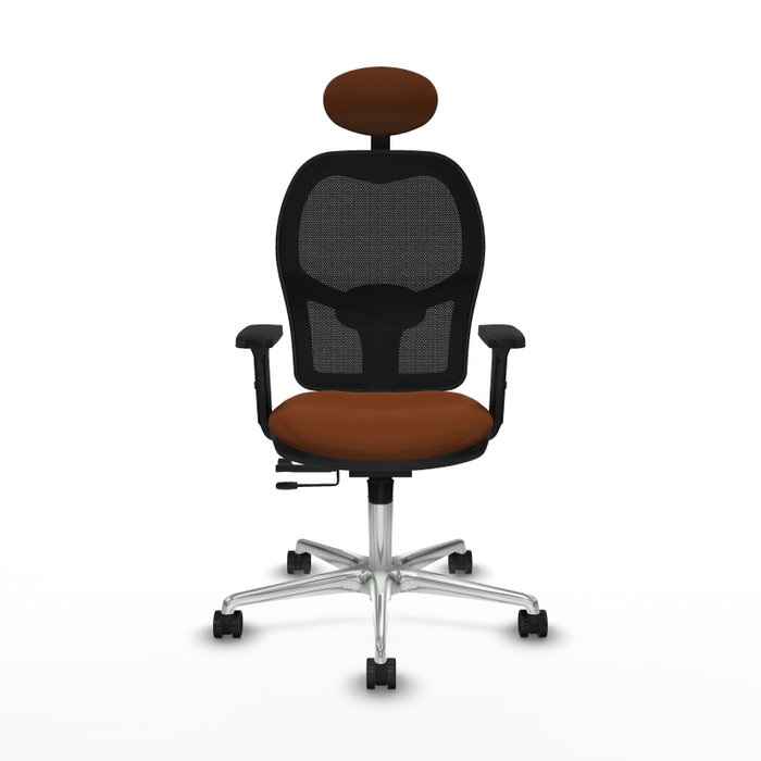 PIQUERAS Y CRESPO Silla de oficina Jorquera con mecanismo Sincro/Traslack Marrón y Negro