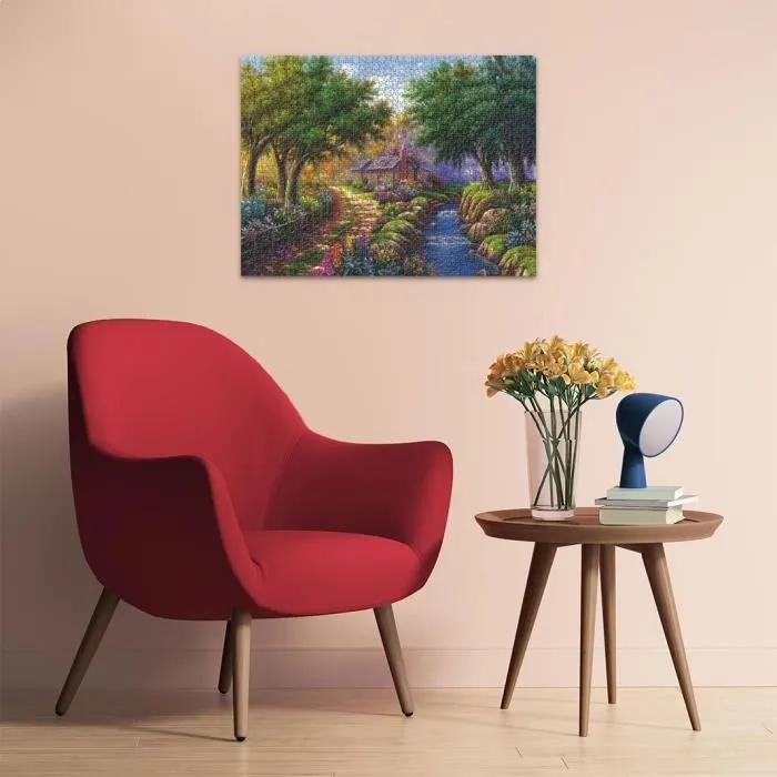 Ravensburger Puzzle 1500 Piezas Casa Rural junto al Río 12000735 para Adultos y Niños, Calidad Premium, 80x60cm