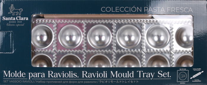 Santa Clara Molde Raviolis Redondo con Rodillo 35 x 11.2 x 2 cm (2 Unidades)