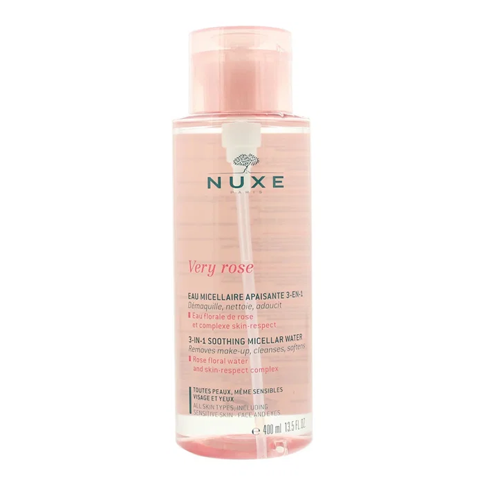 Nuxe Very Rose 3 en 1 Agua Micelar Calmante e Hidratante 400 ml Nuxe Very Rose 3 en 1 Agua Micelar Calmante e Hidratante 400 ml