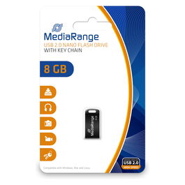 MediaRange MR920 USB-Stick 8GB USB 2.0 Nano Negro