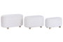 DKD Home Decor Set de 3 Descalzadoras Beige y Marrón con Almacenaje