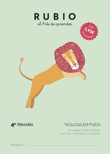 Cuaderno Rubio A4 Vacaciones 4º Primaria (9-10 Años) (Set de 5) Cuaderno Rubio A4 Vacaciones 4º Primaria (9-10 Años) (Set de 5)