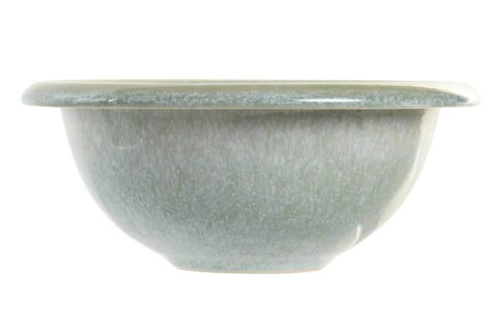 DKD Home Decor Plato de Gres Esmaltado Azul Celeste Jewel Green 25