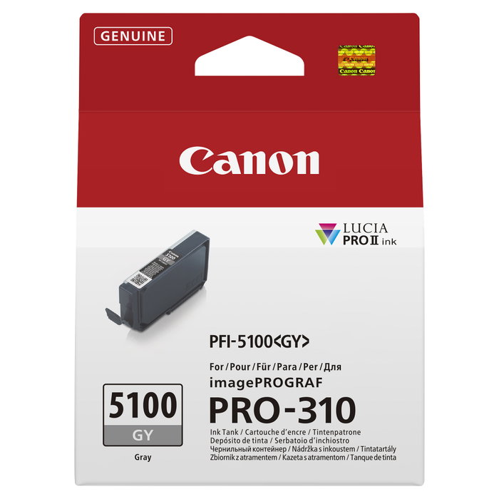 Canon PFI-5100 GY Cartucho de Tinta Gris 14,4 ml