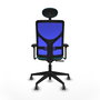 PIQUERAS Y CRESPO Silla de oficina Motilla Sincro Turquesa y Azul con Brazos 3D y Lumbar 1D