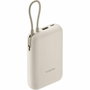 Xiaomi Power Bank 10000 mAh con cable USB-C integrado, 22,5W, Beige