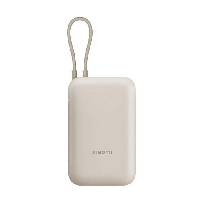 Xiaomi Power Bank 10000 mAh con cable USB-C integrado, 22,5W, Beige