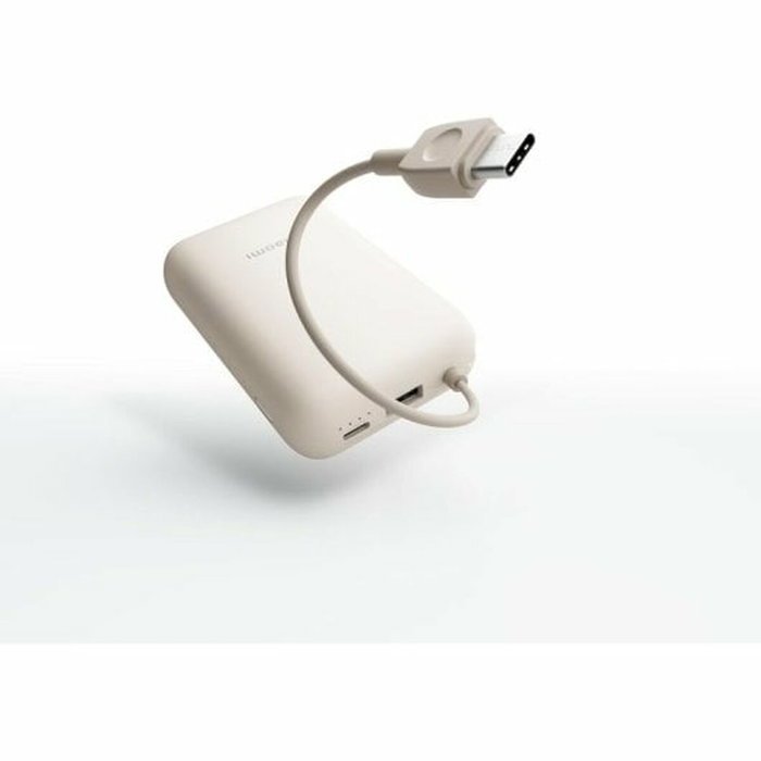 Xiaomi Power Bank 10000 mAh con cable USB-C integrado, 22,5W, Beige