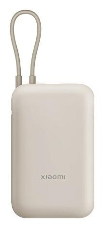 Xiaomi Power Bank 10000 mAh con cable USB-C integrado, 22,5W, Beige
