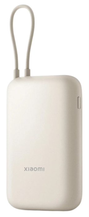 Xiaomi Power Bank 10000 mAh con cable USB-C integrado, 22,5W, Beige