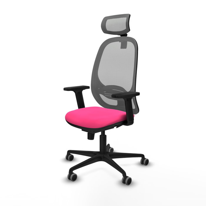 PIQUERAS Y CRESPO Silla de oficina Cilanco con mecanismo Sincro, Rosa y Gris