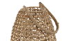 DKD Home Decor Portavela Tropical Fibra Metal Natural 22 x 22 x 32 cm (4 Unidades)