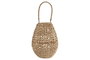DKD Home Decor Portavela Tropical Fibra Metal Natural 22 x 22 x 32 cm (4 Unidades)