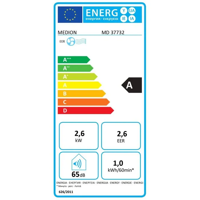 Medion P901 Aire acondicionado portátil inteligente 9000 Btu