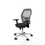 PIQUERAS Y CRESPO Silla de oficina Jorquera con mecanismo Sincro/Traslack, Negro y Gris