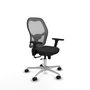PIQUERAS Y CRESPO Silla de oficina Jorquera con mecanismo Sincro/Traslack, Negro y Gris
