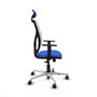 PIQUERAS Y CRESPO Silla de oficina Motilla con mecanismo Sincro, Azul y Blanco