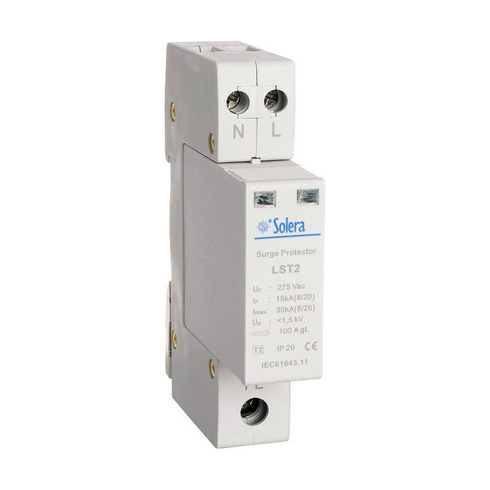 Solera LST2 Protector de sobretensión 1p+n 275V 30kA Solera LST2 Protector de sobretensión 1p+n 275V 30kA