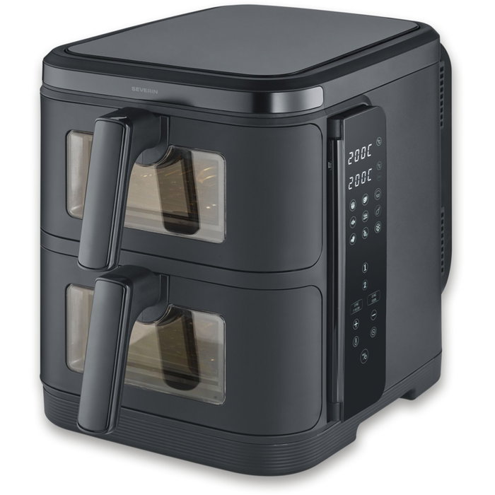 Severin FR 2468 S-Fry Duo Stack Freidora de aire con Doble Cesta de 5,5 L