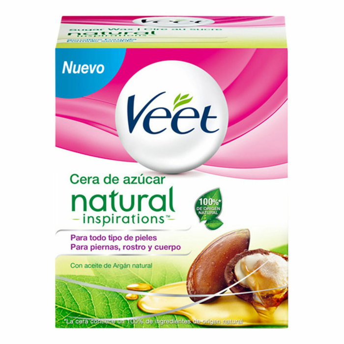 Veet Cera Tibia Natural con Aceite de Argán 250 ml