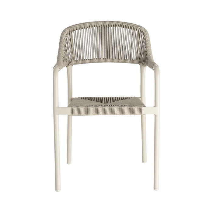 Silla Apilable Aluminio-Rattán Exterior 57 X 61 X 82 cm (Set de 2) Silla Apilable Aluminio-Rattán Exterior 57 X 61 X 82 cm (Set de 2)