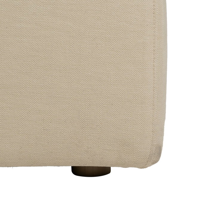 Sofá 3 Plazas Beige Tejido-Madera 212 X 100 X 83 cm Sofá 3 Plazas Beige Tejido-Madera 212 X 100 X 83 cm