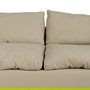 Sofá 3 Plazas Beige Tejido-Madera 212 X 100 X 83 cm