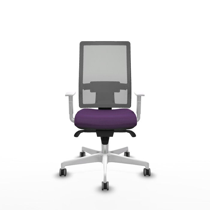 PIQUERAS Y CRESPO Silla de oficina Horna con mecanismo Sincro, Morada y Gris