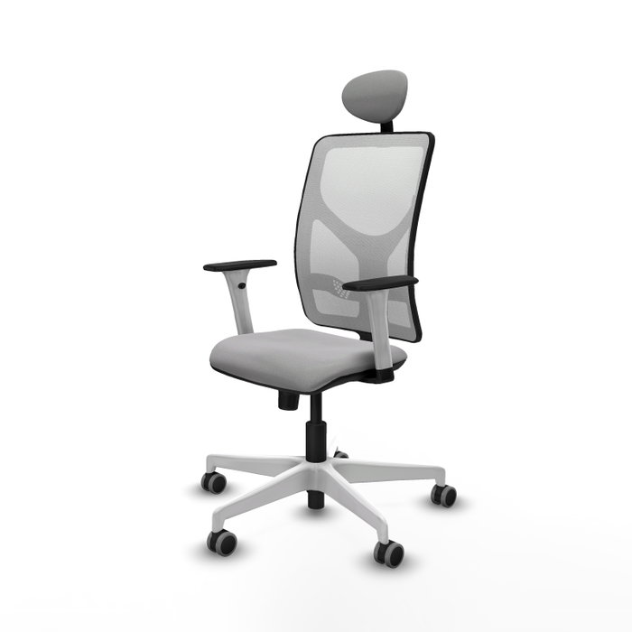 PIQUERAS Y CRESPO Silla de oficina Motilla con mecanismo Sincro, Gris claro y Blanco PIQUERAS Y CRESPO Silla de oficina Motilla con mecanismo Sincro, Gris claro y Blanco