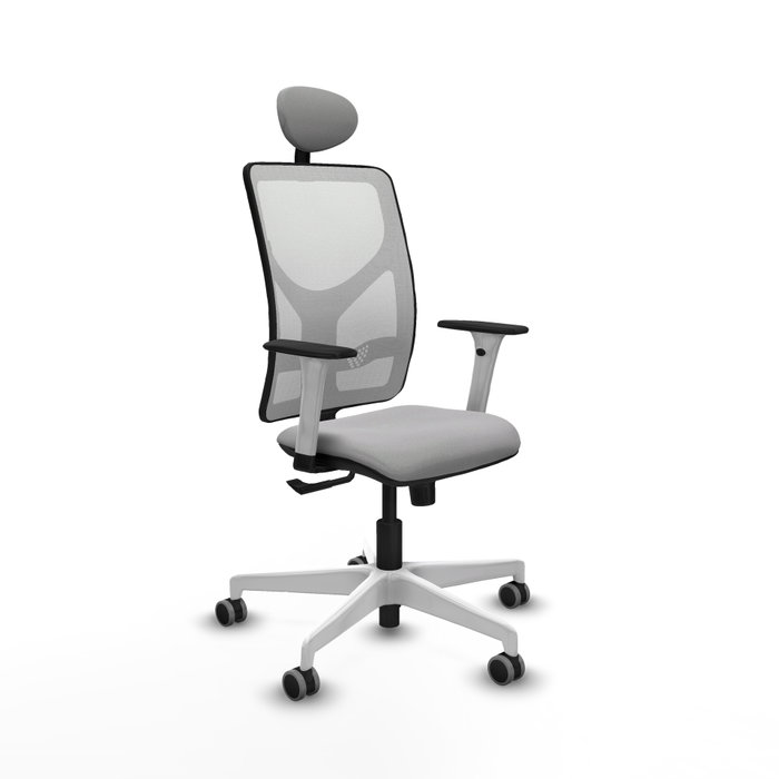PIQUERAS Y CRESPO Silla de oficina Motilla con mecanismo Sincro, Gris claro y Blanco PIQUERAS Y CRESPO Silla de oficina Motilla con mecanismo Sincro, Gris claro y Blanco