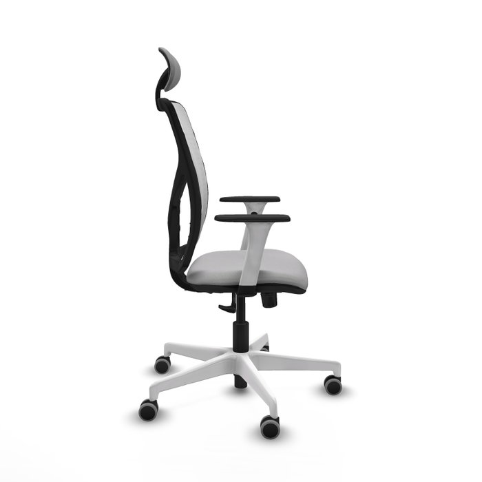 PIQUERAS Y CRESPO Silla de oficina Motilla con mecanismo Sincro, Gris claro y Blanco PIQUERAS Y CRESPO Silla de oficina Motilla con mecanismo Sincro, Gris claro y Blanco