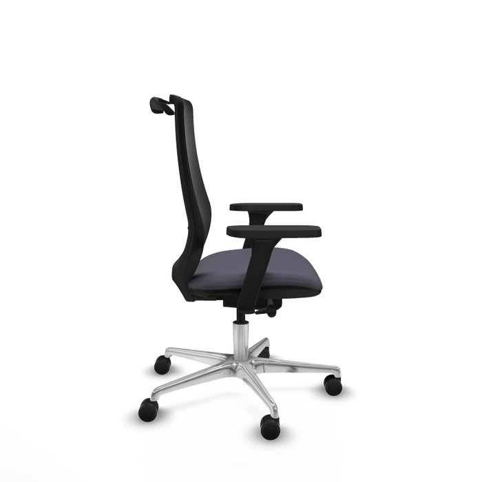 PIQUERAS Y CRESPO Silla de oficina Mardos con mecanismo Sincro/Traslack, Gris oscuro y Negro