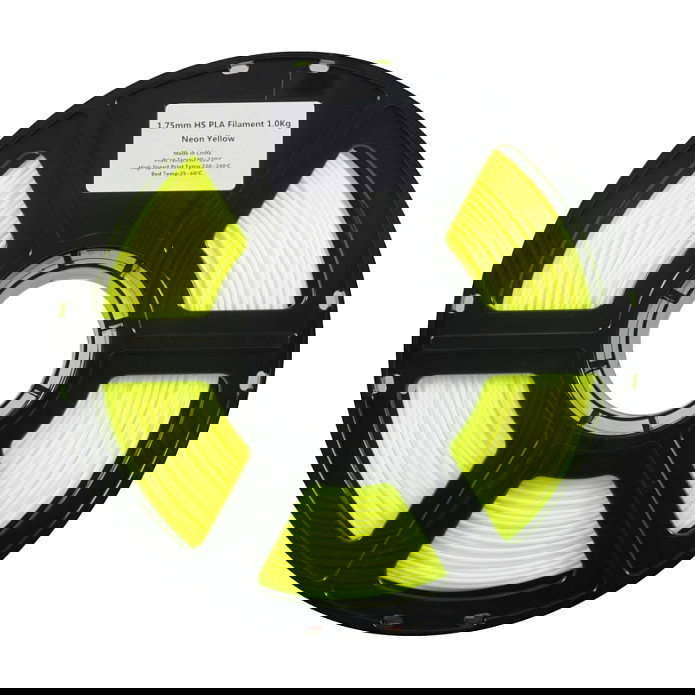 Flashforge FF0683 PLA HIGH SPEED 1.75mm 1kg Amarillo Neón Filamento 3D Alta Velocidad 600mm/s Resistente UV