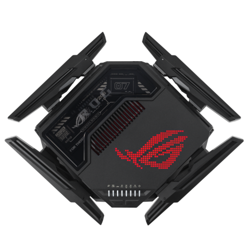 Asus ROG Rapture GT-BE98 Router Inalámbrico Wi-Fi 7 Quad-band 11529 Mbps Negro Asus ROG Rapture GT-BE98 Router Inalámbrico Wi-Fi 7 Quad-band 11529 Mbps Negro