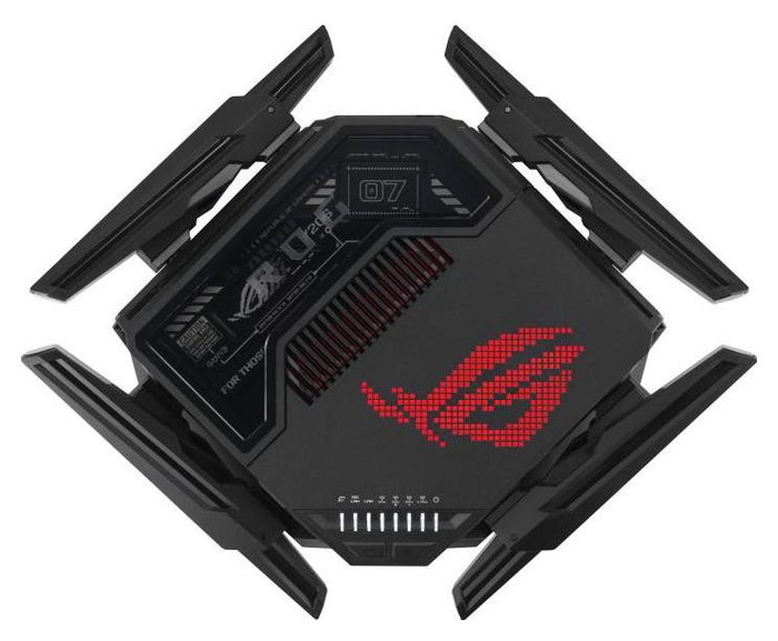 ASUS ROG Rapture GT-BE98 Router Wi-Fi 7 Quad-band Negro ASUS ROG Rapture GT-BE98 Router Wi-Fi 7 Quad-band Negro