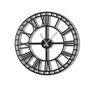Wallity Reloj de Pared Decorativo de Metal Classic 50x50cm Negro Elegante Hecho a Mano
