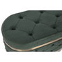 DKD Home Decor Set de 2 Descalzadoras de Terciopelo Verde con Capitoné