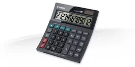 Canon AS-220RTS Calculadora Financiera de 12 Dígitos para Escritorio con Pantalla LCD Inclinable y Función de Impuestos, Color Negro