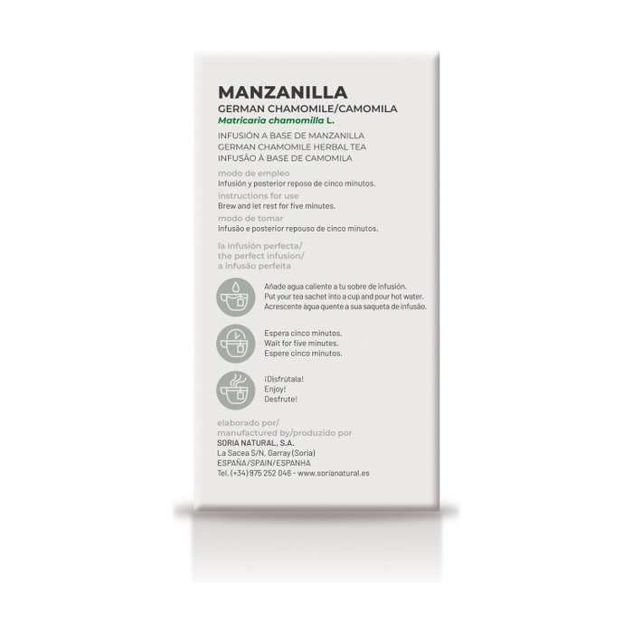 Soria Natural Infusiones Manzanilla 20 filtros