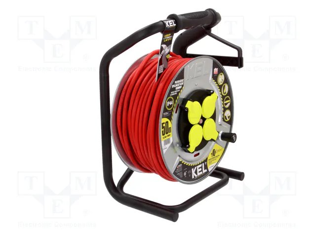 KEL Prolongador de alimentación H05RR-F 3G2,5mm2 50m Rojo KEL Prolongador de alimentación H05RR-F 3G2,5mm2 50m Rojo