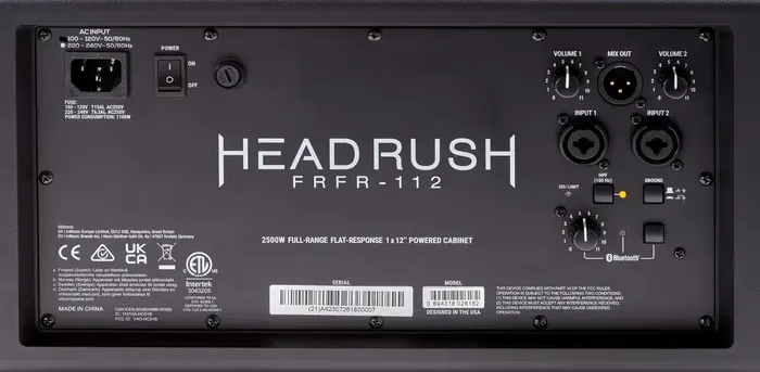HEADRUSH FRFR-112 MKII Monitor de Guitarra Eléctrica 2500W Woofer 12"