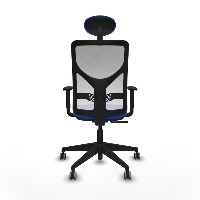 PIQUERAS Y CRESPO Silla de oficina Motilla con mecanismo Sincro Azul y Blanco